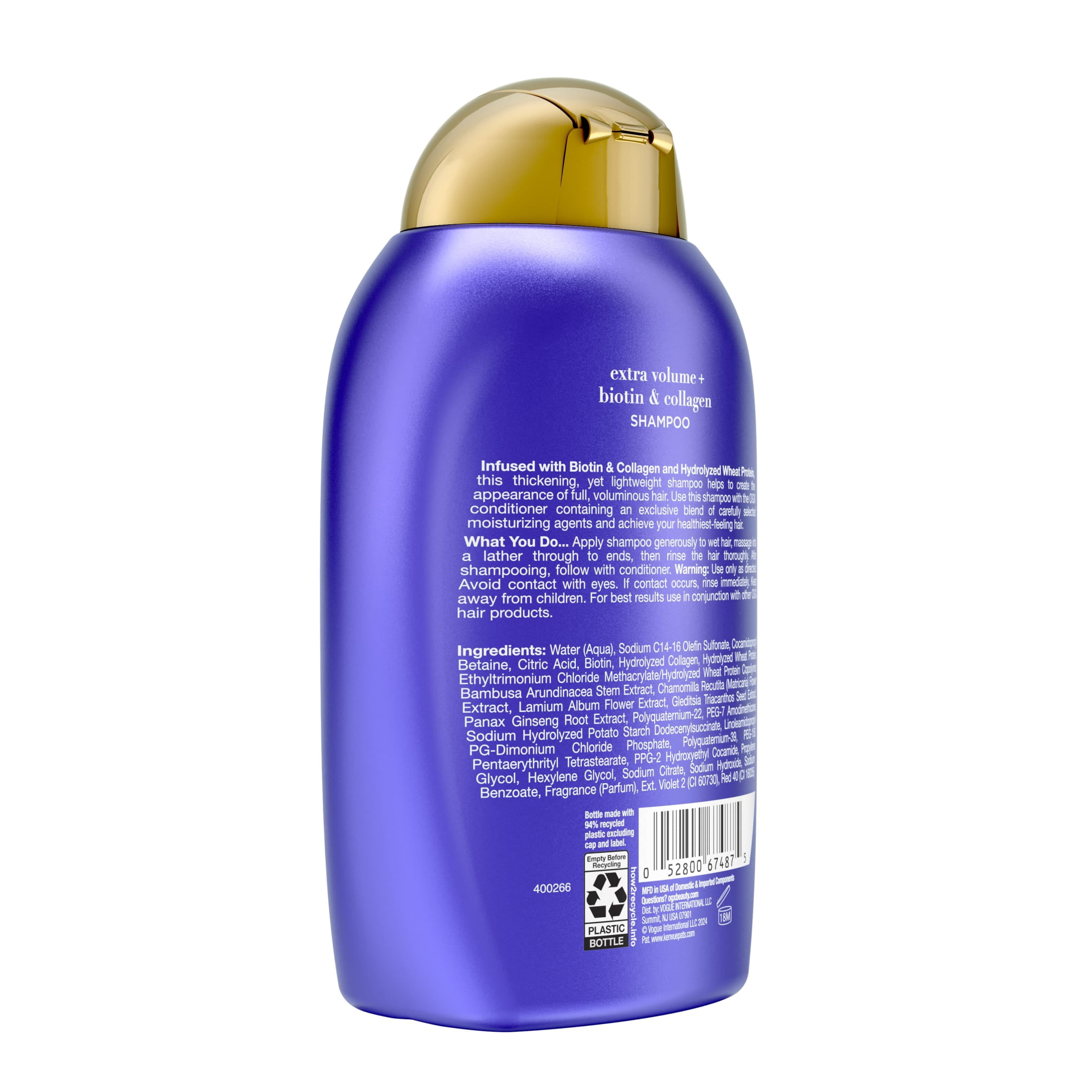 (4 pack) Extra Strength Biotin & Collagen Shampoo
