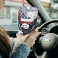 thumbnail image 6 of Susaid American Flag Eagle Art Print 20oz Car Cup,Insulated Coffee Cup Fully Spill Proof Travel Coffee Mug, Stainless Steel Tumbler for Work Home Outdoor Car-Without Straw, 6 of 8