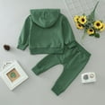 thumbnail image 4 of Gerichy Toddler Baby Boy Clothes Fall Winter Outfit, Toddler Boys Girls Winter Long Sleeve Solid Color Hoodie Sports Tops Pants 2PCS Outfits Clothes Set, 4 of 7