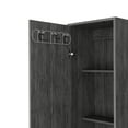 thumbnail image 6 of DUOSONG 70.8H" Tall Narrow Storage Cabinet With 5-Tier Shelf, 3 Broom Hangers And Metal Hardware, Smokey Oak Oak Pine Furniture Primary Living Space Cabinets, 6 of 7