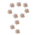 thumbnail image 1 of 10 Piezas 15 Mm Chapado en Oro Metal Diamante Flor Botones Adornos Botones de Cristal Parte Posterior Plana Accesorios de Bricolaje Sujetadores de Cos Macarena Adornos de cristal, 1 of 8