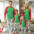 thumbnail image 3 of goowrom Christmas Family Matching Pajamas Set Tee and Christmas Tree Printing Romper/ Pants PJ's, 3 of 5
