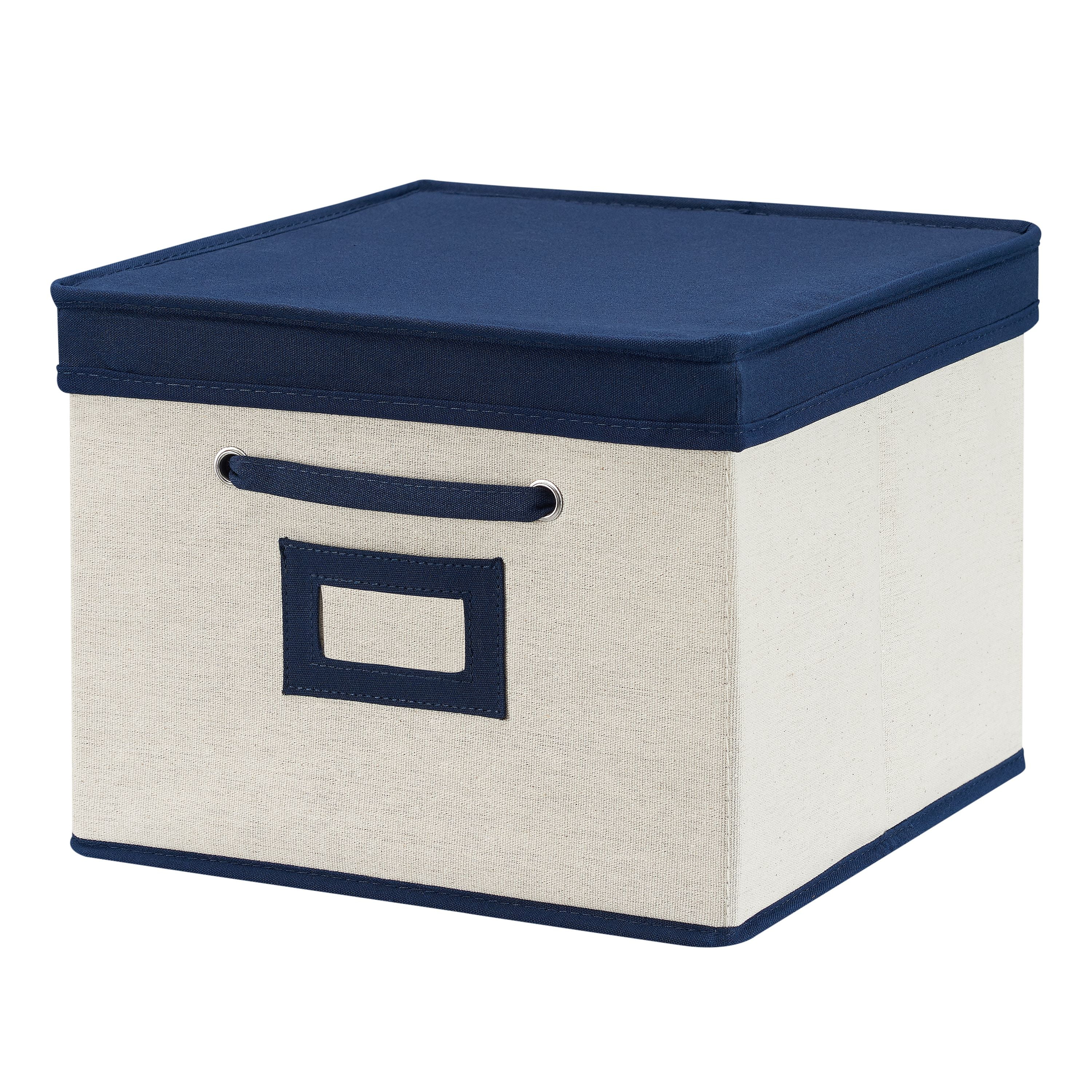 canvas storage bins with lids