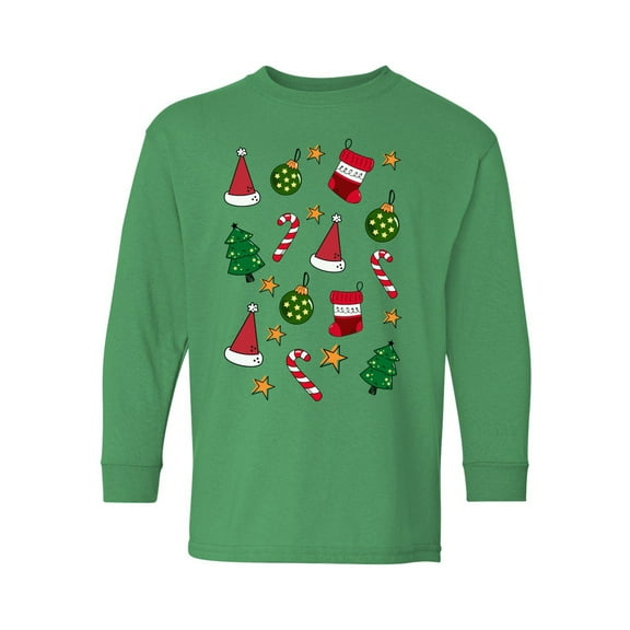 Awkward Styles Christmas Long Sleeve Shirt for Kids Youth Boys Girls Xmas Pattern Shirt