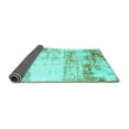 thumbnail image 2 of Ahgly Company Indoor Square Oriental Turquoise Blue Industrial Area Rugs, 4' Square, 2 of 4