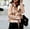 Black Metallic, variant on New Women's Lambskin Rose Gold Leather Belted Biker Jacket With Black Zipper & Snap | Shiny Leather Jacket SU0852