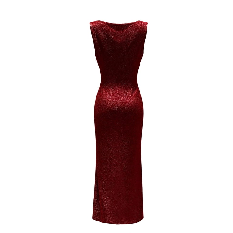 SundryGoods Burgundy Wine Women Sequin Sparkle Cleavage Pleated Midi Dresses Homecoming Dresses for Women Sleeveless Deep V Cowl Neck Formal Date SundryGoods Burgundy Wine Women Sequin Sparkle Cleavage Pleated Midi Dresses Homecoming Dresses for Women Sleeveless Deep V Cowl Neck Formal Date
