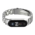 thumbnail image 2 of For Xiaomi Mi Band 6 / 5 / 4 / 3 Mijobs CS Metal Three Bead Stainless Steel Watch Band(Silver), 2 of 4