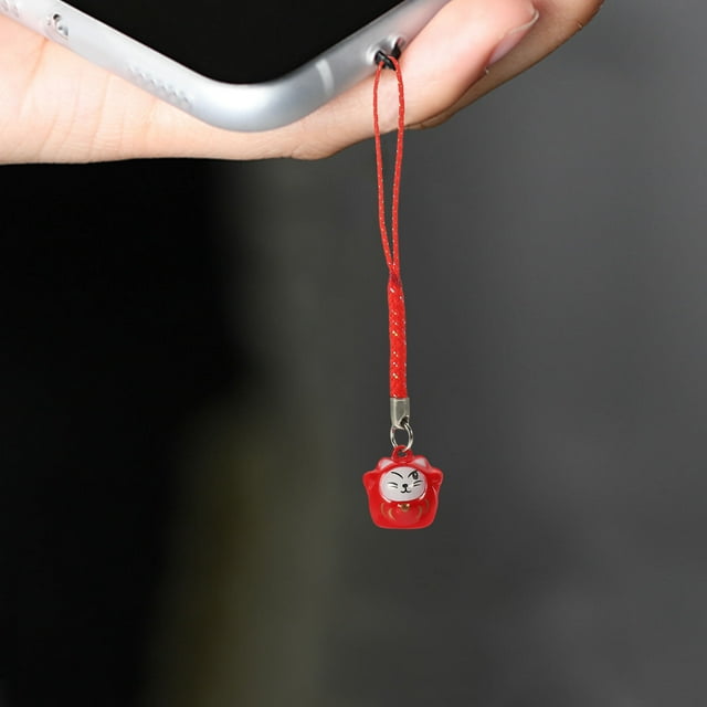 WEUVEB 5Ud Adorno Colgante Fortuna En Rojo Para Llaves Y Bolsa Con