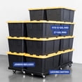 Storage Container Dolly Storage Bin Dolly, 2-Pack Rolling Tote Cart, Fits 12 & 27 Gallon ...