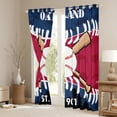 thumbnail image 3 of Homewish Boys Baseball Game Curtains Pack of 2 (42x84 Each),Sport City Silhouette Curtains Blackout,White Red Blue Bedroom Curtains For Boys Kids,Ultra Soft Home Decor, 3 of 6