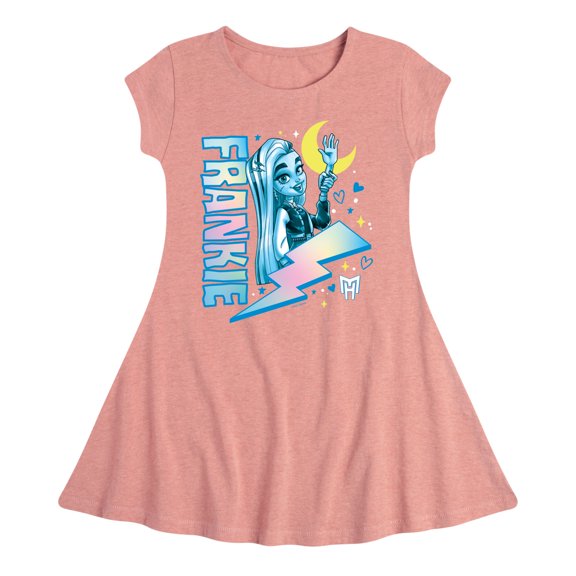 Monster High - Blue Ink Frankie - Toddler & Youth Girls Fit & Flare Dress