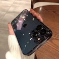 thumbnail image 1 of Luxury Plating Square Clear Phone Case For iPhone 12 13 14 Pro Max Plus Silicone Frame Shockproof Cover, 1 of 5
