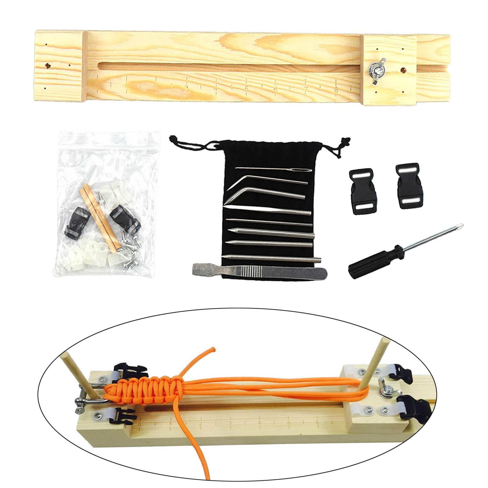 Axioma Adjustable Jig Bracelet Maker Kit, Wooden DIY Braiding Craft Kit, Maker Supplies 9pcs