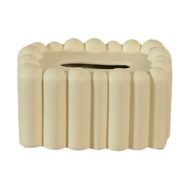 Dispensador de pañuelos faciales elegante para restaurantes, tocadores y oficinas. Crema