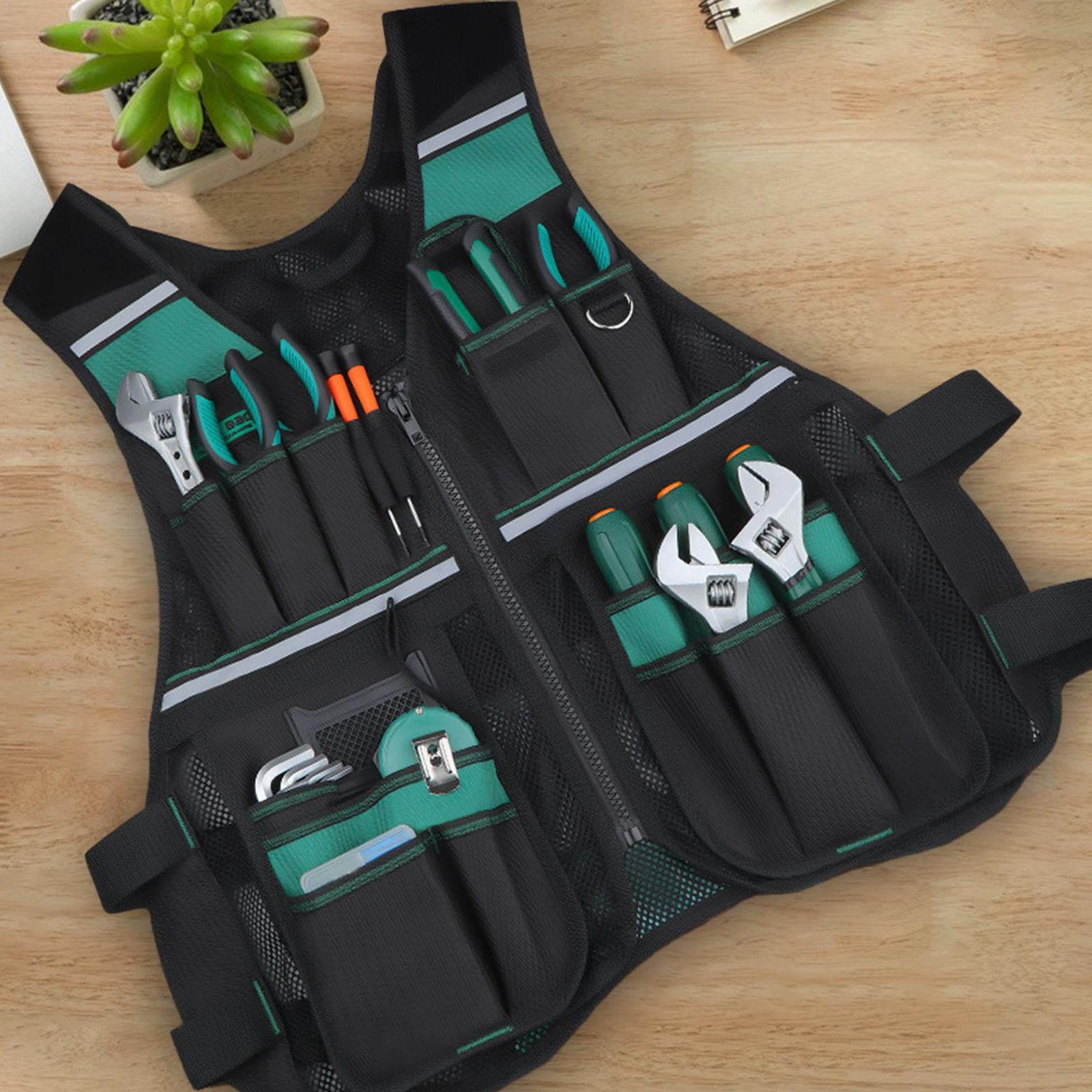 Gazechimp Electrician Tool Vest Waterproof Devices Vest s Tool Bag for Electrician