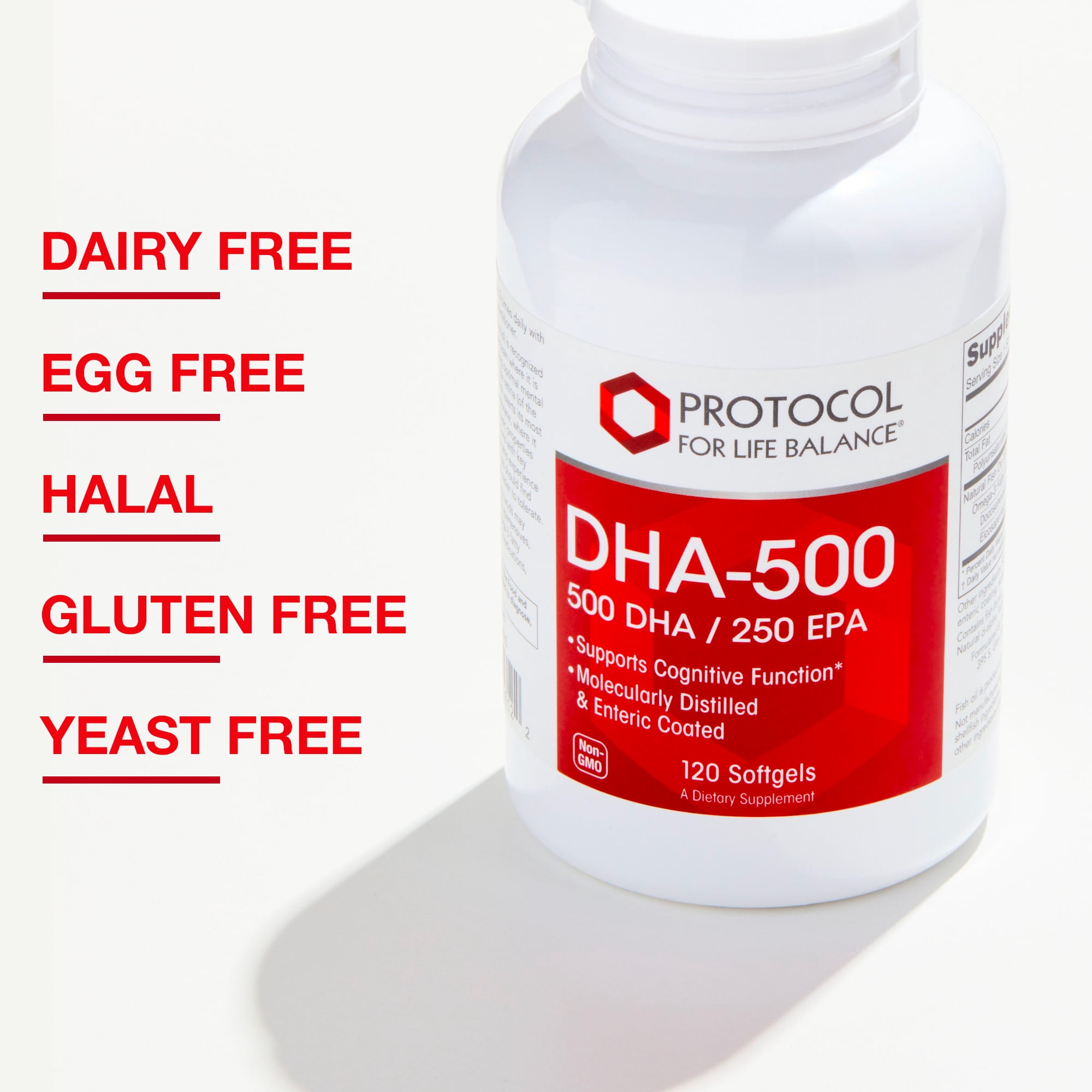 Protocol for Life Balance DHA 500 mg - EPA 250 mg - Omega-3 - 120 Softgels