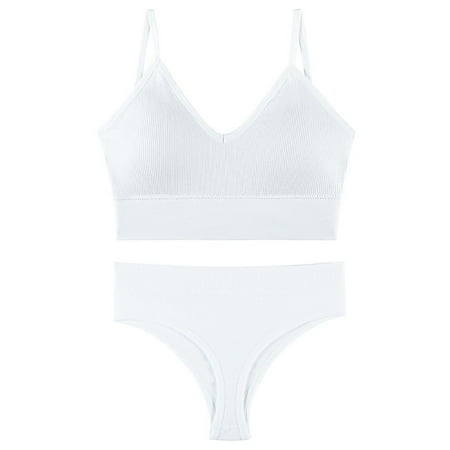 

Gathered thin large size sports French triangle cup bra set underwear