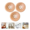 thumbnail image 3 of SOPOTUTU 3-Pack Beige Soap Holders with Self-Draining Design, Round Soap Dishes for Kitchen and Bathroom Use, 3 of 8
