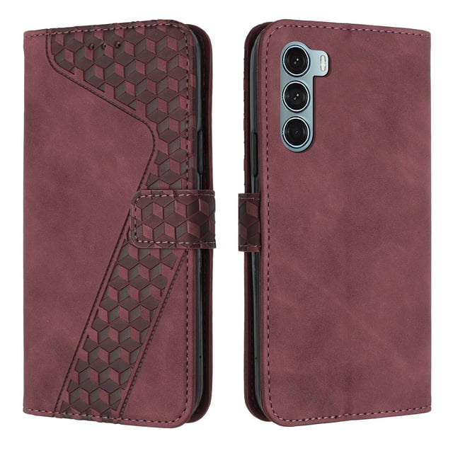 Compatible with Motorola Moto G200 5G Case Wallet Design with Card Slots Magnetic Closure Cover