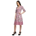 thumbnail image 4 of Moomaya Robe Imprimée Longueur Genou pour Femmes Grande Taille Vêtements Décontractés Tenue d'Été, 4 of 4