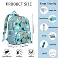 thumbnail image 6 of Mystical Shark Student Backpack - Durable Oxford Fabric School Backpack with Nautical Underwater Marine Life and Tropical Ocean Cartoon Design, 6 of 6