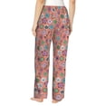 thumbnail image 3 of Naloa Color Flowers Print Women’s Ultra-Soft Comfy Pajama Lounge Pants with Pockets & Drawstring, 3 of 8