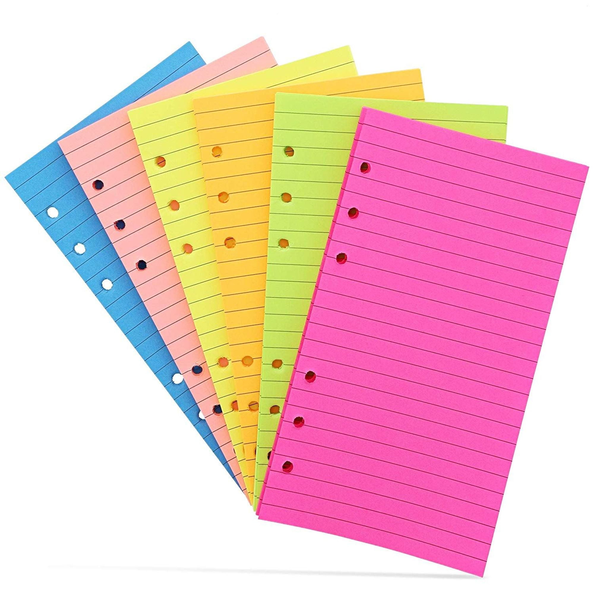 6 pack 40 sheets each 6 hole ring punch college ruled