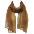 thumbnail image 3 of Wrapables® Solid Color 100% Silk Long Scarf, Brown, 3 of 4