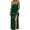 Dark Green, variant on Women's Sexy Backless Satin Maxi Dress V-Neck Sleeveless Side Slit Graduation Party Gown