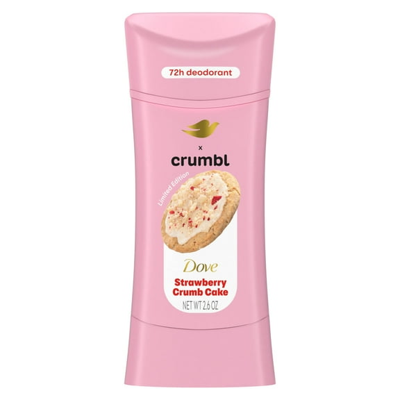 Dove Deodorant Stick Crumbl Strawberry Crumb Cake, 2.6 oz