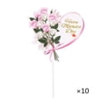 thumbnail image 1 of 5/10pcs Cake Topper Pink Heart Flower Decoration Happy Mother`s Day Cake Toppers For Mother`s Day Gift Cupcake Dessert Supplies Gao Jinjia LED, 1 of 2