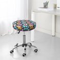 thumbnail image 7 of Susaid Colorful Alpaca Print Elastic Bar Stool Cover Personalized Washable Stool Cover for Barbershop Home Bar Kitchen-12 inch, 7 of 7
