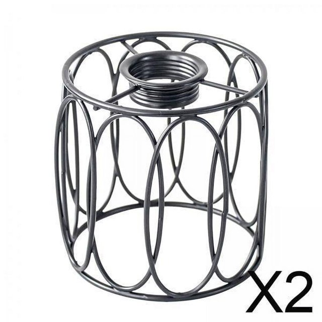 Pantalla de alambre,Pantalla de metal Pantalla de lámpara vintage rústica,Cubierta de lámpara para decoración del hogar Cubierta de luz de alambre industrial,Pantalla negra Carcasa Jaula de