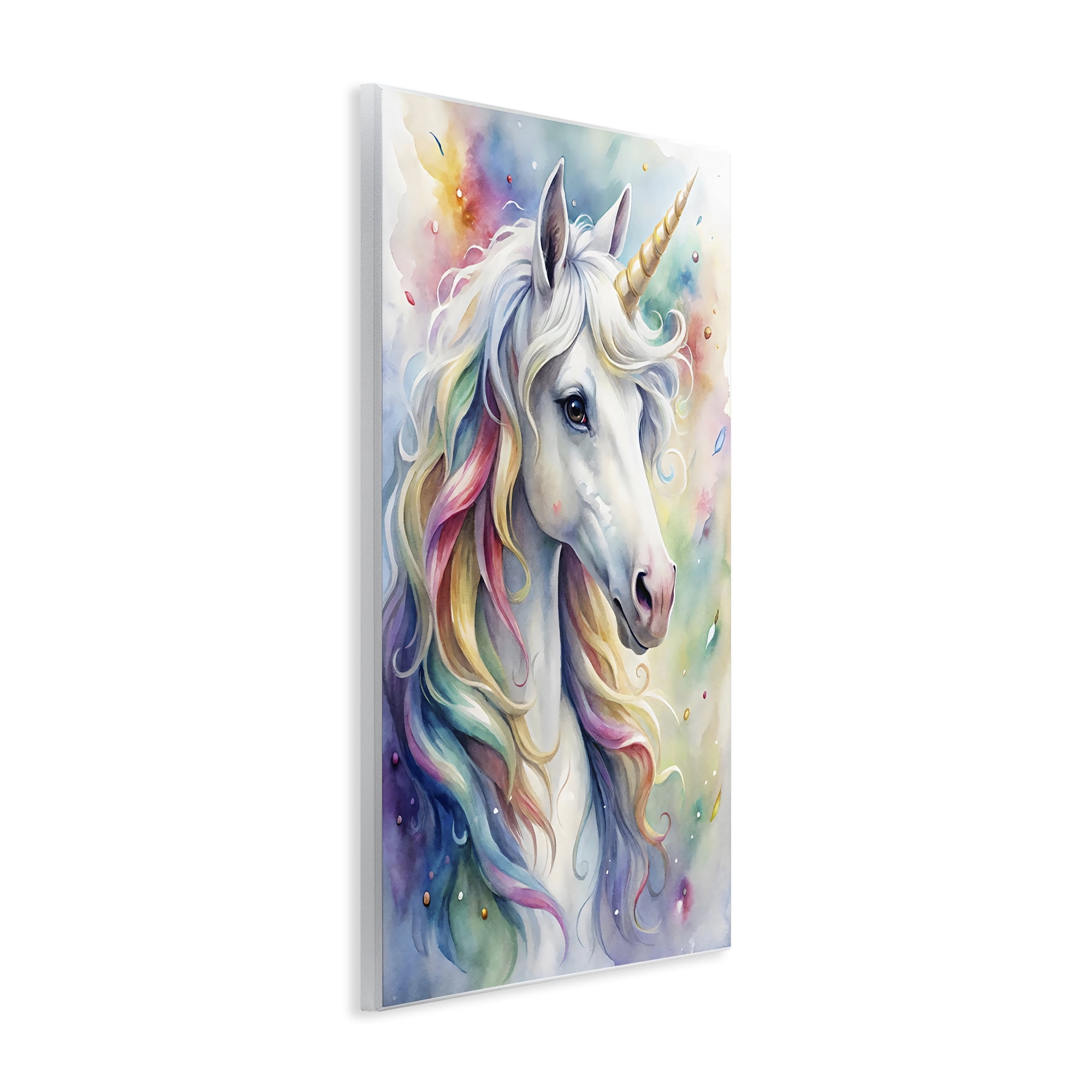 Stupell Industries Pastel Colorful Unicorn Wall Plaque Art, design by Creative Studio