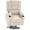 Cream White, variant on MCombo Lay Flat Power Lift Recliner for Bariatric Elderly, Infinite Position, Faux Leather(Dark Brown)
