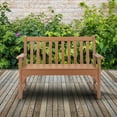thumbnail image 5 of GoDecor 2 Person Outdoor Garden Bench, Heavy Duty HDPE 49 in Outdoor Seat, Plastic Bench, for Balcony Porch, Teak, 5 of 8