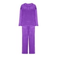 thumbnail image 4 of hotojiny Fluffy Pajamas Set for Women Thermal Fleece Pullover with Pants 2 Piece Pjs Set Soft Plush Sleepwear Winter Loungewear, 4 of 6