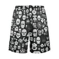 thumbnail image 2 of Men's Pajama Shorts Bottoms with Pockets Soft Lightweight Lounge Sleep Wear Mosaic Cute Skull, 2 of 6