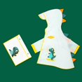 thumbnail image 5 of Toddler Kids Waterproof Dinosaur Spikes Shape Hooded Rain Coat with Transparent Brim for School Travel Rainwear 1-2 Years, 5 of 5