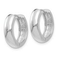 thumbnail image 2 of Real 14kt White Gold Round Hinged Hoop Earrings; for Adults and Teens; for Women and Men, 2 of 4