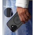 thumbnail image 2 of for iPhone 16 Case, Compatible with MagSafe, Translucent Matte Shockproof Anti-Slip Anti-Fingerprint Pocket-Friendly Phone Case Cover - Normal Black, 2 of 7