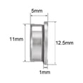 thumbnail image 3 of Unique Bargains SF685ZZ 5x11x5mm Roulements à Billes à Brides en Acier Inoxydable Double Blindé 4 Pack, 3 of 5