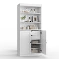 thumbnail image 4 of 100% Solid Wood 32" Bathroom Cabinet with Solid Doors, 2-Drawers and Adjustable Shelves, 4 of 6