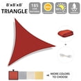 thumbnail image 2 of IC ICLOVER 8' x 8' x 8' Sun Shade Sail Canopy Triangle UV Block Sunshade for Outdoor Patio Garden Carport Backyard - Rust Red, 2 of 8
