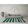 thumbnail image 3 of Ahgly Company Indoor Round Abstract Light Blue Modern Area Rugs, 7' Round, 3 of 4