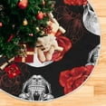 thumbnail image 5 of FMSHPON Halloween Beautiful Red Roses FlowerSkull Xmas Christmas Tree Skirt Stand Mat for Holiday Party Decoration Indoor Outdoor 36 inches, 5 of 6