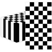 100 PCS Race Car Paper Napkin, Disposable Checkered Flag Bathroom Guest Hand Towels Black and White Dinner Napkins Decorative for Kitchen Birthday Baby Shower Racing Party Decoration (Race Car)