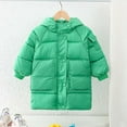 thumbnail image 5 of HNMKIU Winter Girls Hooded Long Down Coat Thickened Warm Padded Jacket Winter Coats for Girls Outerwear for Cold Weather and Comfort 3-14 Years Green,4-5 Years, 5 of 5