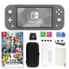 Nintendo Switch Lite in Gray with Super Smash Bros. and Accessories 11 in 1 Accessories Kit